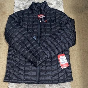 North face Black Mens winter coat quilted size large NWT